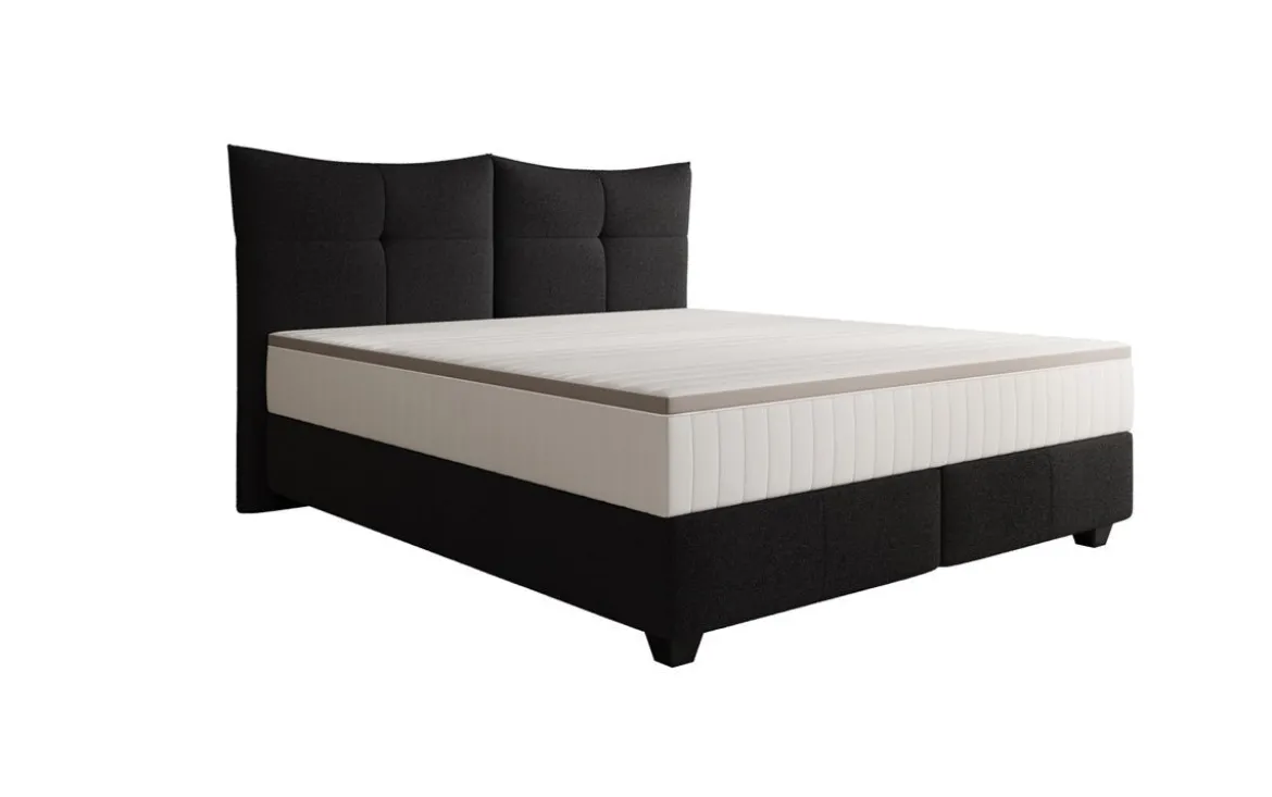 Boxspringbett Veyora in Bouclé