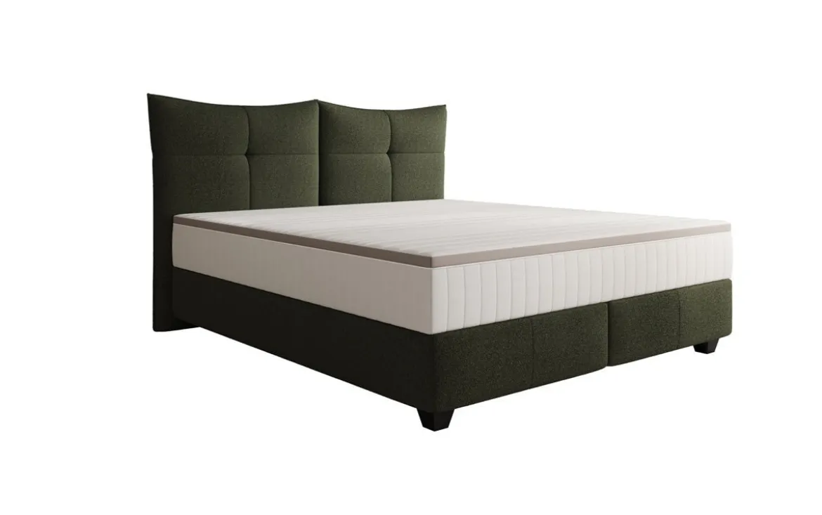 Boxspringbett Veyora in Bouclé
