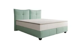 Boxspringbett Veyora in Echtleder