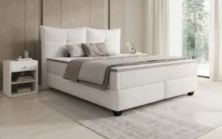 Boxspringbett Veyora in Echtleder