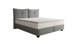 Boxspringbett Veyora in Echtleder