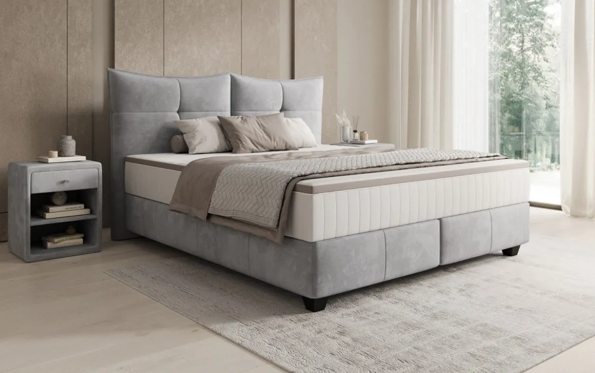 Boxspringbett Veyora in Samt