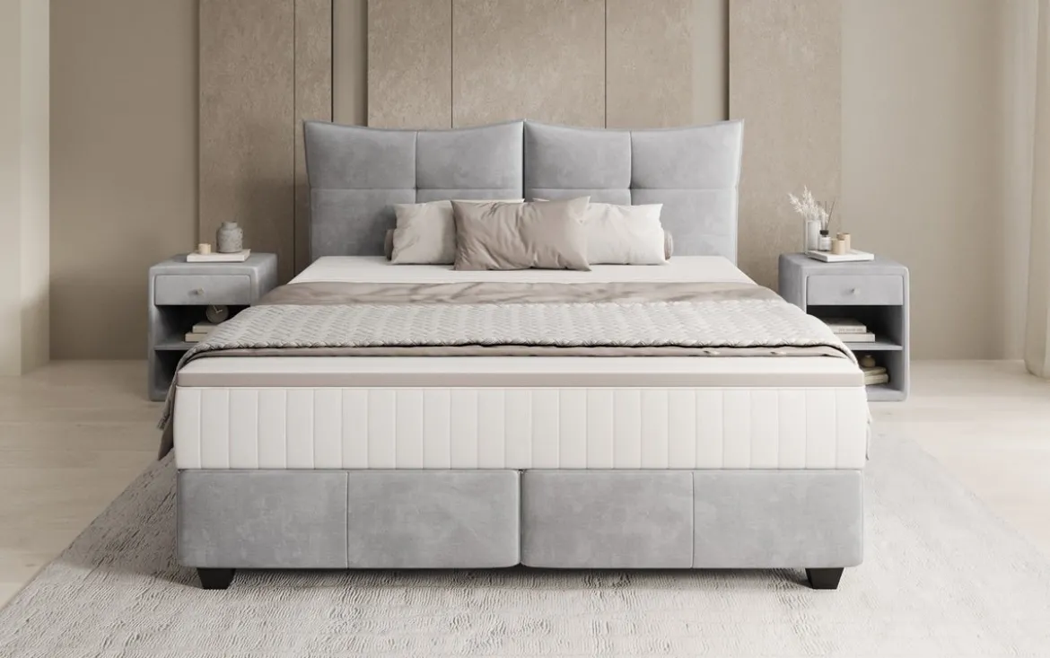 Boxspringbett Veyora in Samt