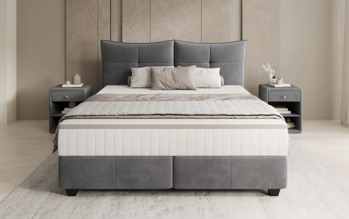 Boxspringbett Veyora in Samt