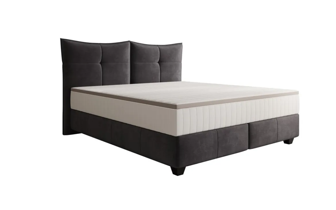 Boxspringbett Veyora in Samt