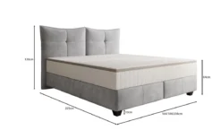 Boxspringbett Veyora in Samt
