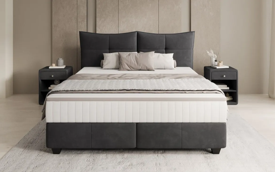 Boxspringbett Veyora in Samt