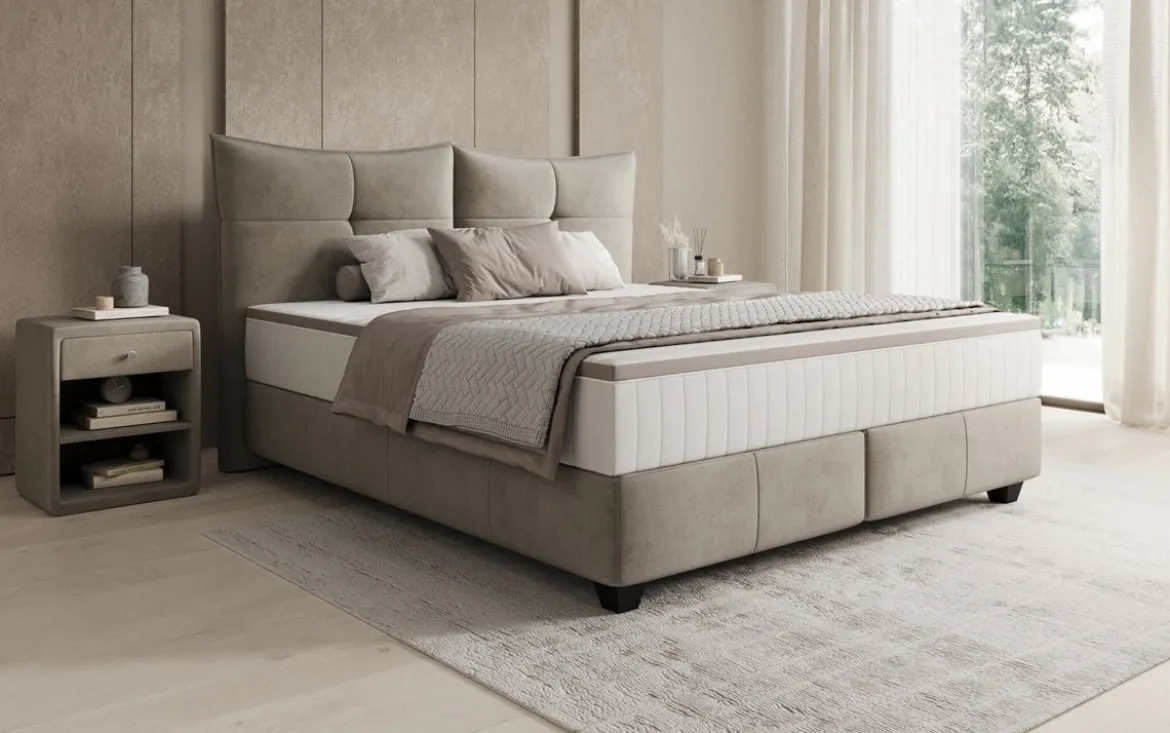 Boxspringbett Veyora in Samt