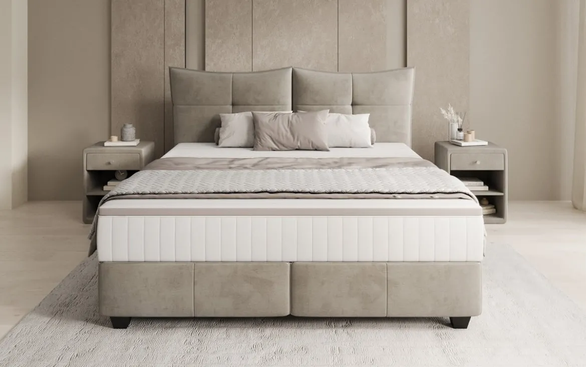 Boxspringbett Veyora in Samt