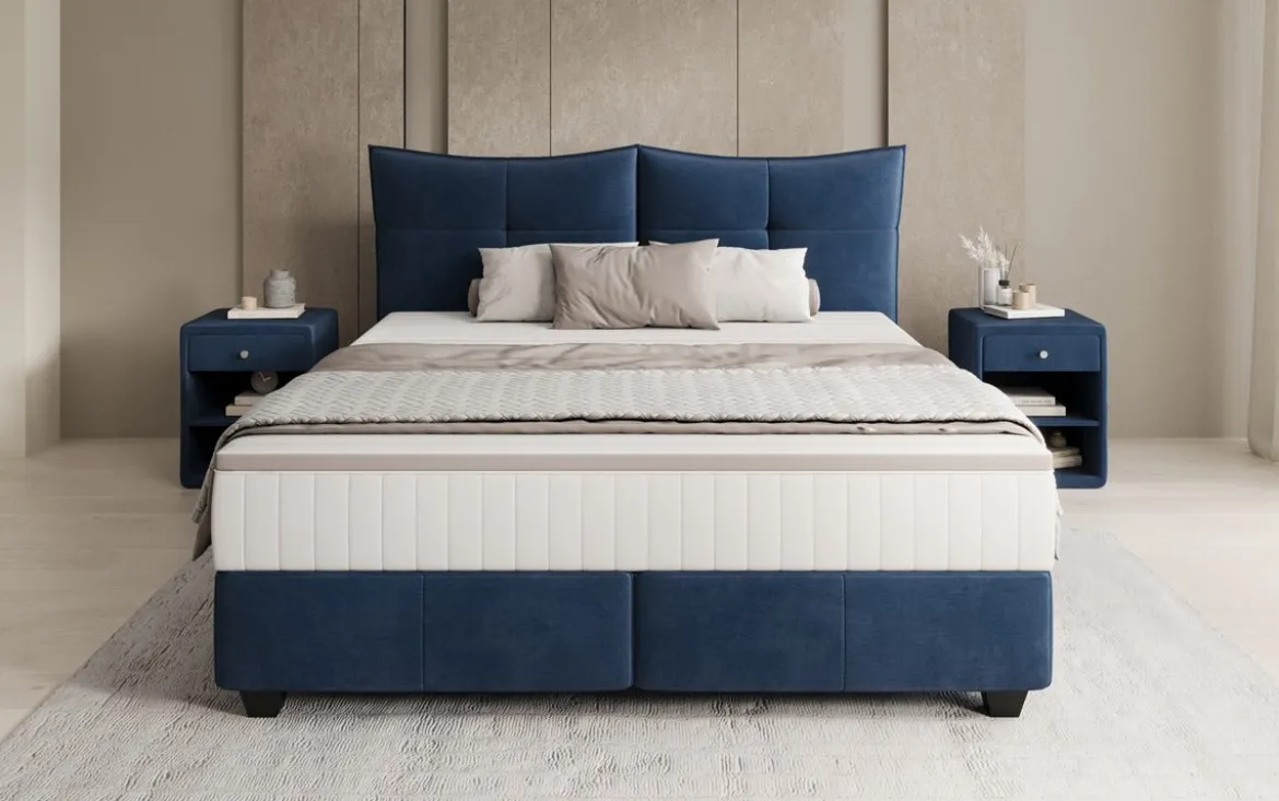 Boxspringbett Veyora in Samt