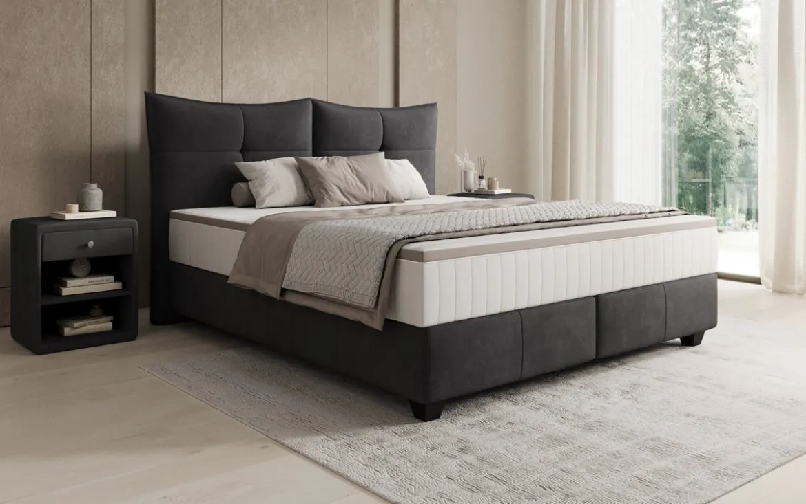 Boxspringbett Veyora in Samt