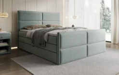 Boxspringbett Viola in Strukturstoff mit Stauraum