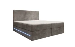 Boxspringbett Voyage mit LED u. Stauraum in Cord