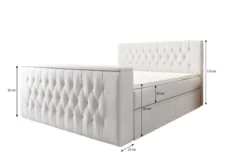 Boxspringbett Vulnero mit TV Lift und Stauraum (2 Schubladen)