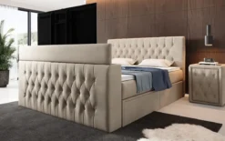 Boxspringbett Vulnero mit TV Lift und Stauraum (2 Schubladen)