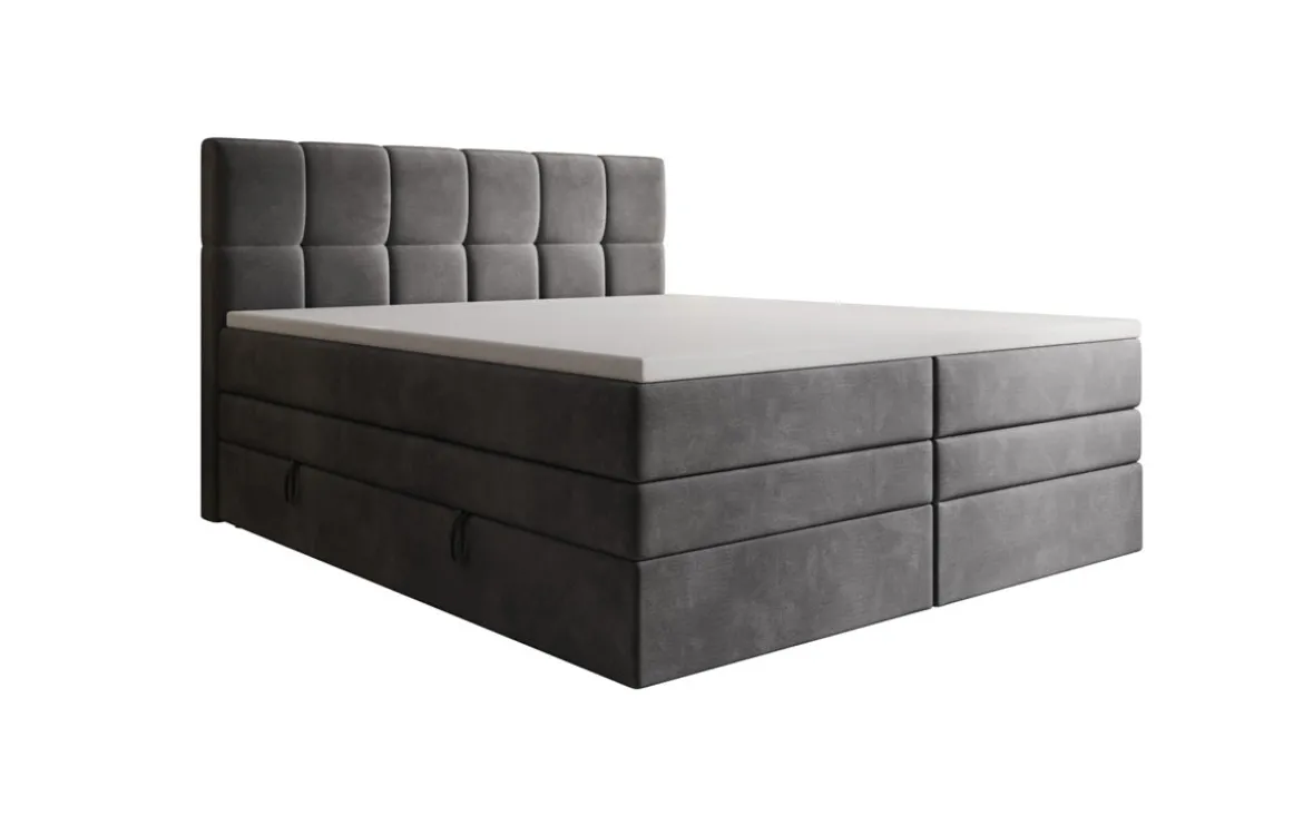 Boxspringbett Windsor mit Stauraum in Samt