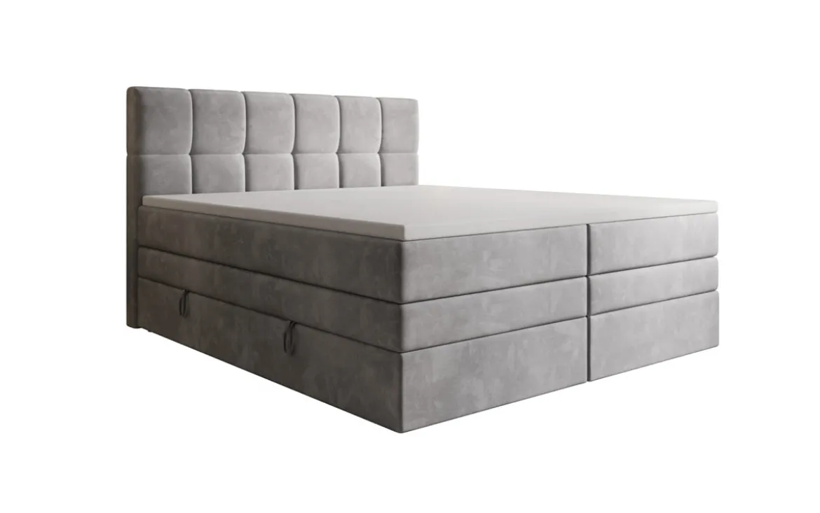Boxspringbett Windsor mit Stauraum in Samt