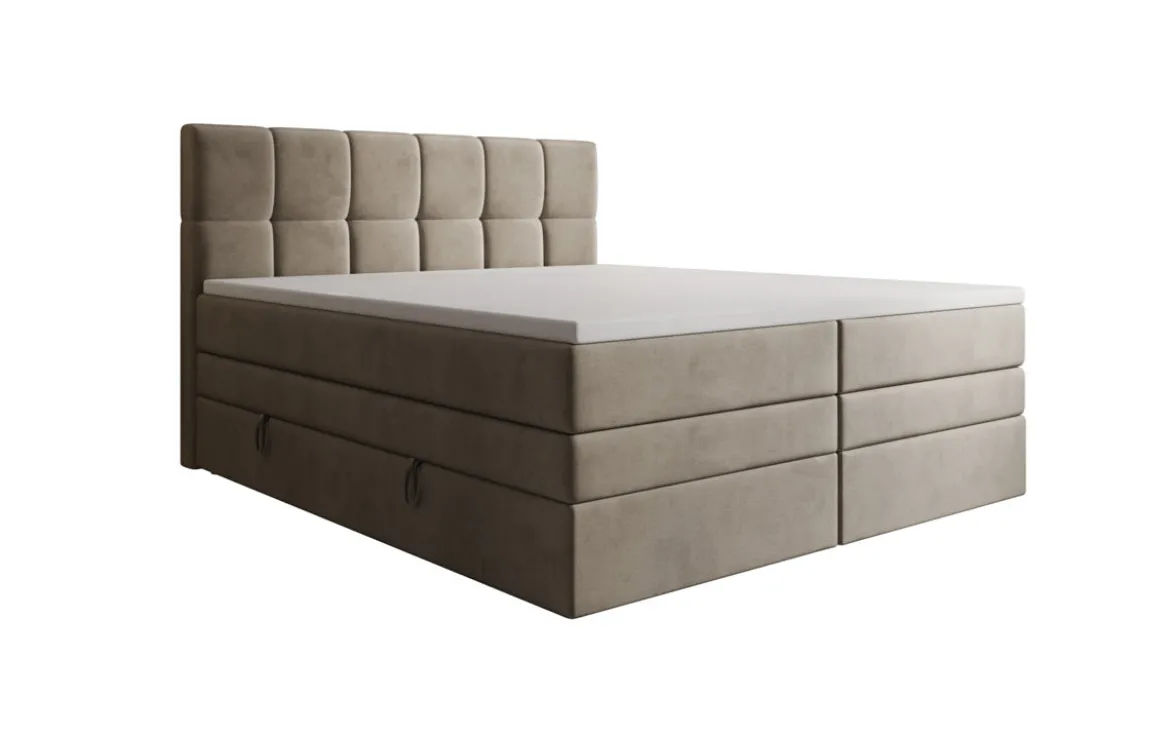 Boxspringbett Windsor mit Stauraum in Samt