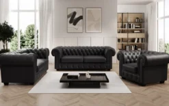 Chesterfield Royal 3+2+1 Sofa Set in Echtleder