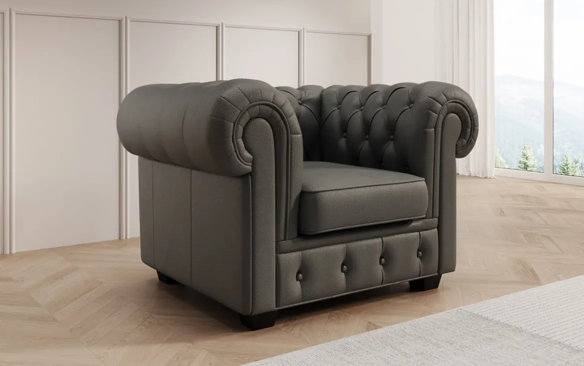 Chesterfield Royal 3+2+1 Sofa Set in Echtleder