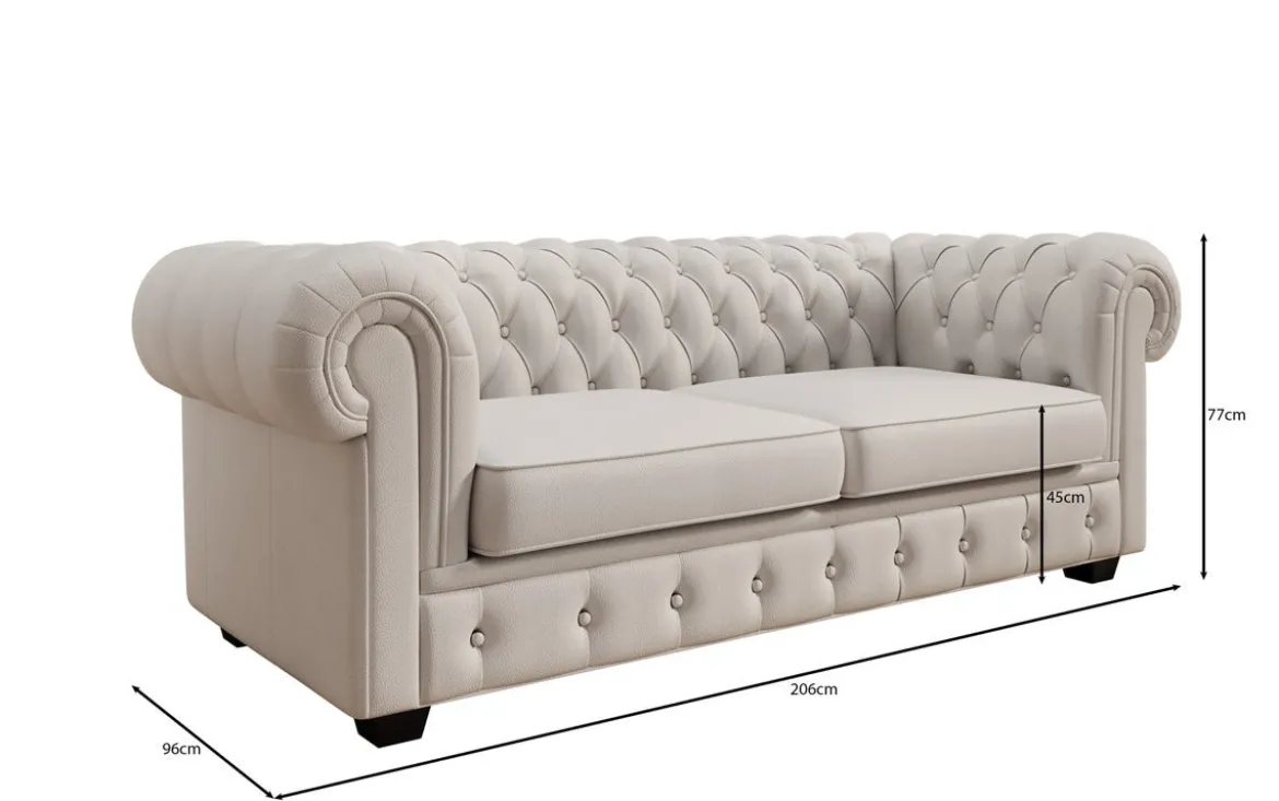 Chesterfield Royal 3+2+1 Sofa Set in Echtleder