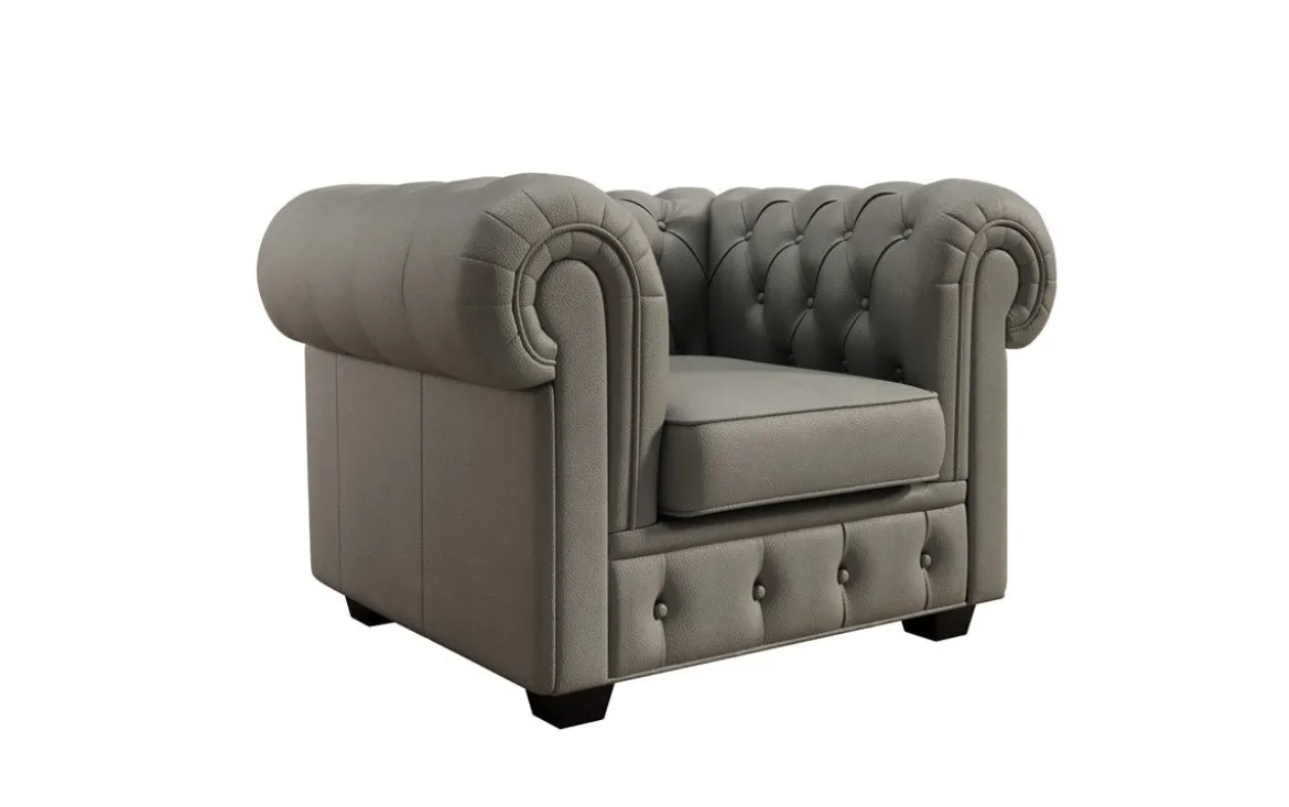 Chesterfield Sessel Royal in Echtleder