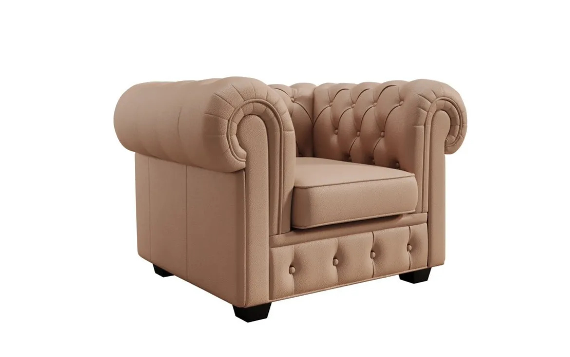 Chesterfield Sessel Royal in Echtleder