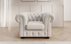 Chesterfield Sessel Royal in Echtleder