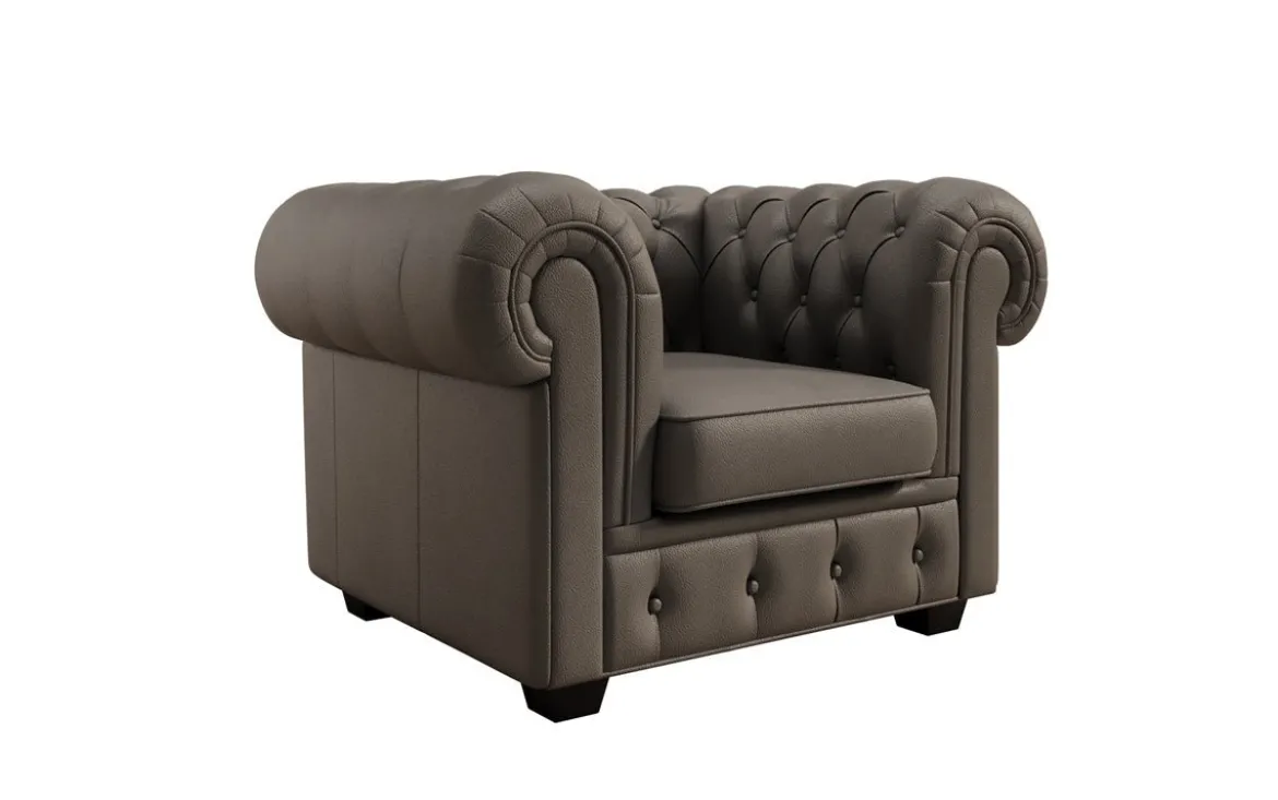 Chesterfield Sessel Royal in Echtleder