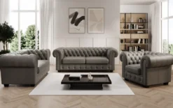 Chesterfield Sessel Royal in Echtleder