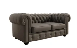 Chesterfield 2 Sitzer Sofa Royal in Echtleder
