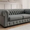 Chesterfield 3 Sitzer Sofa Royal in Echtleder