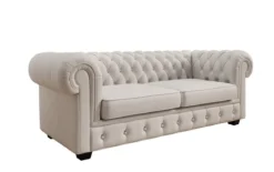 Chesterfield 3 Sitzer Sofa Royal in Echtleder