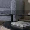 Couchtisch Amila - mit schwarzer Glasplatte