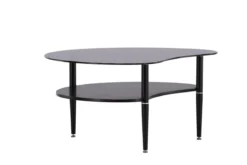 Couchtisch Amila - mit schwarzer Glasplatte