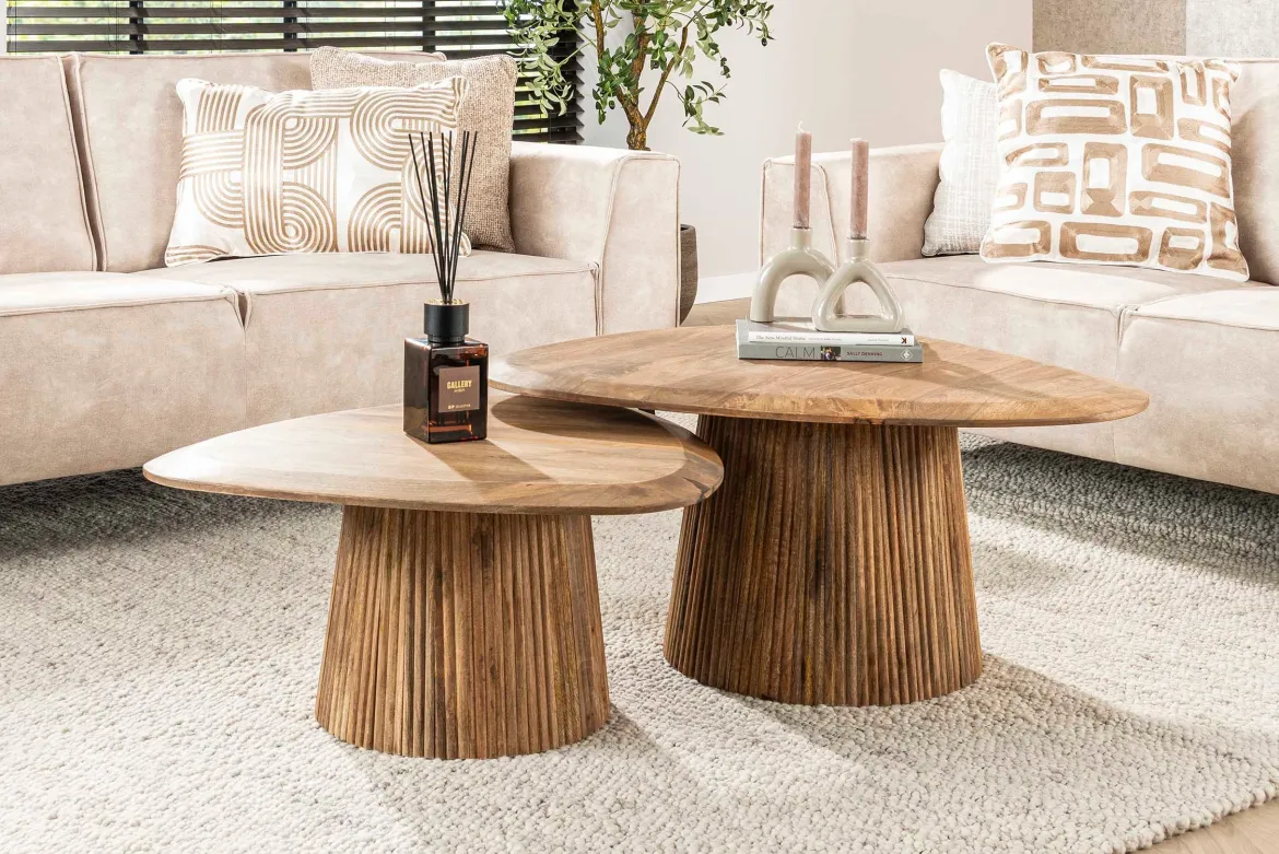 Couchtisch Arenza - 2er Set aus Mangoholz