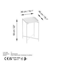 Couchtisch Arvello – Schlichtes Metalldesign in 3 Farben verfügbar