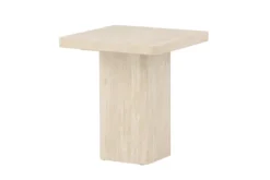 Couchtisch/Beistellhocker Nemo - mit beigem Muster