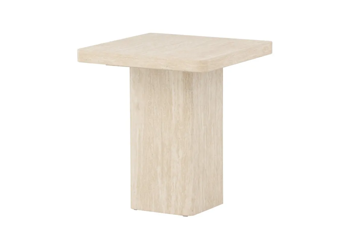 Couchtisch/Beistellhocker Nemo - mit beigem Muster