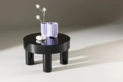 Couchtisch/Beistelltisch Maron - in glänzendem Schwarz