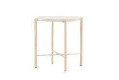 Couchtisch/Beistelltisch Sandelo - mit Tischplatte aus Stein