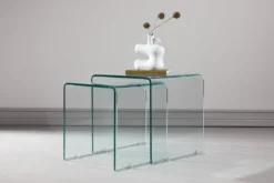 Couchtisch/Beistelltisch-Set Lumea – 2 Tische in Klarglas