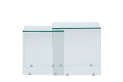 Couchtisch/Beistelltisch-Set Lumea – 2 Tische in Klarglas