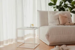 Couchtisch/Beistelltisch Soli X – Minimalistisches Design aus Stahlblech & Metall