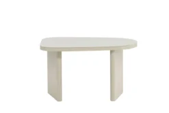Couchtisch/Beistelltisch Sonaro – 70 × 45 cm in Beige mit Glasplatte