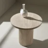 Couchtisch/Beistelltisch Tino - mit geriffeltem Standfuß