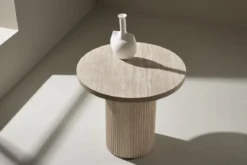 Couchtisch/Beistelltisch Tino - mit geriffeltem Standfuß
