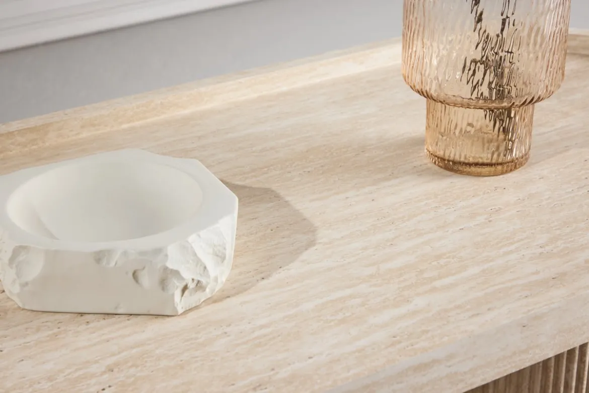 Couchtisch Belize - in Beige mit hoher Kante