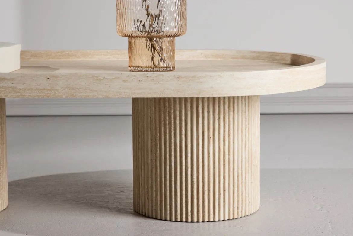 Couchtisch Belize - in Beige mit hoher Kante