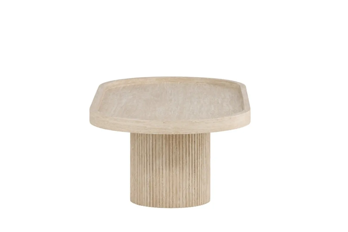 Couchtisch Belize - in Beige mit hoher Kante